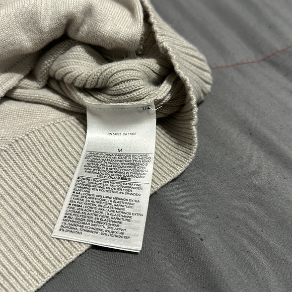 Banana Republic Cream Velvet shoulder  Zip Up Jacket - Picture 7 of 9